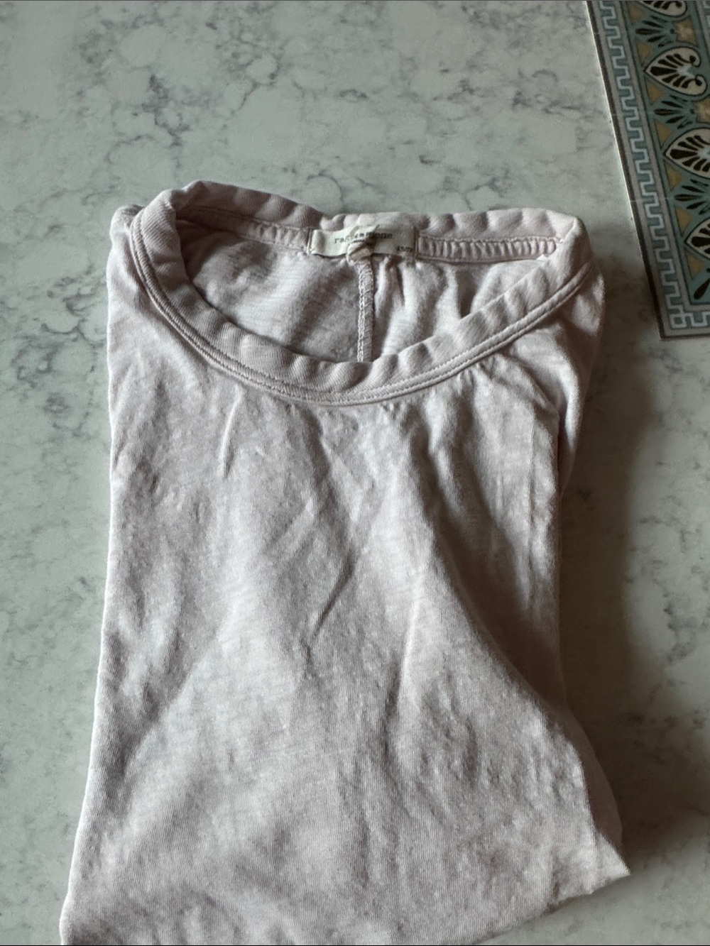 rag & bone pale pink tee